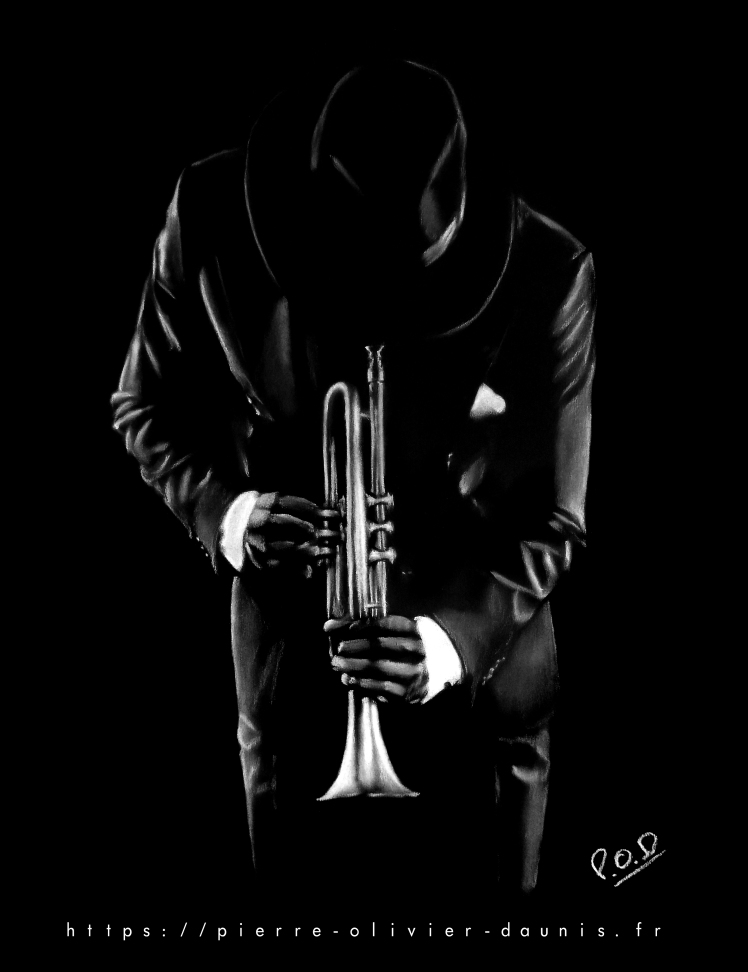 Jazz Trumpet player painting